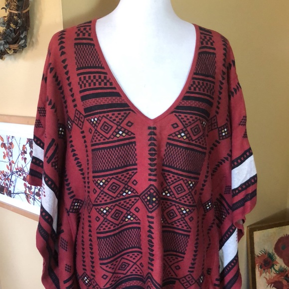TASSO ELBA Collection Size OSFA
Poncho 100% Cotton Overhead V-Neck $119 NEW - Picture 4 of 16